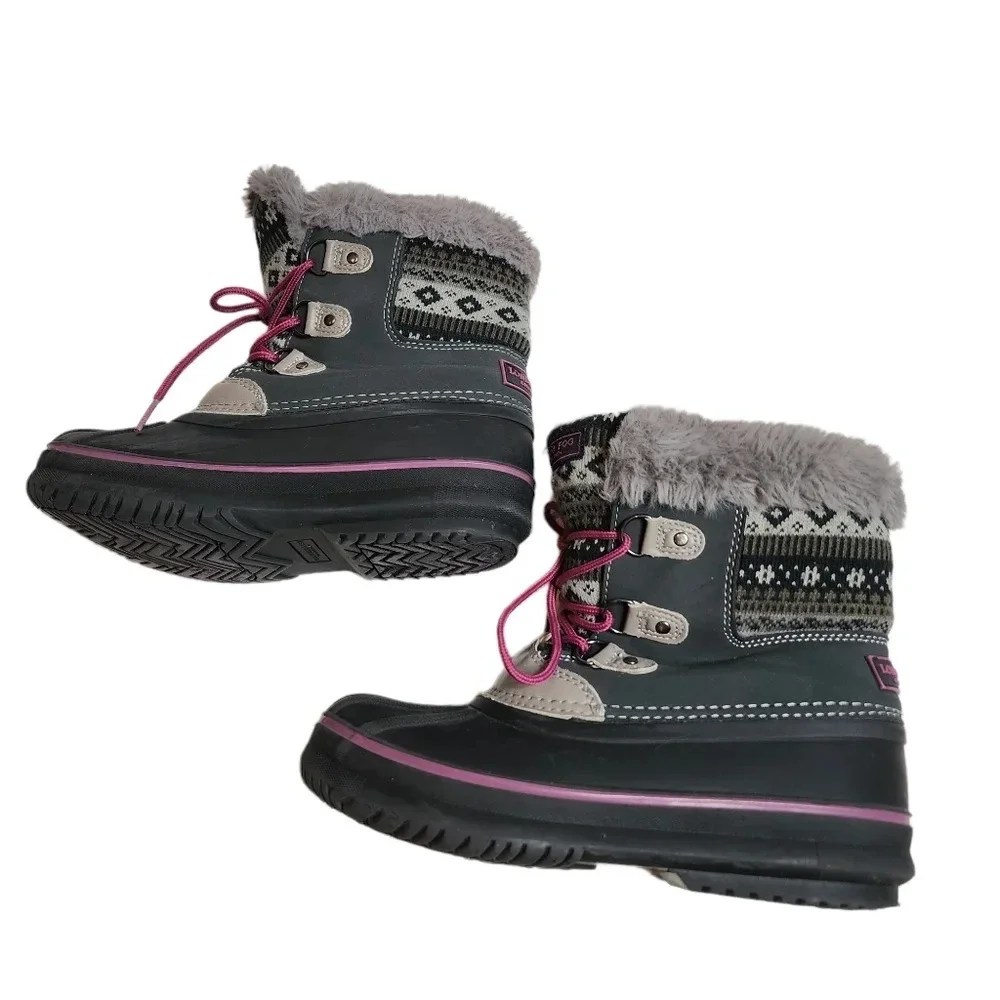 LONDON FOG Girls Tottenham Cold Weather‎ Warm Lined Snow Boot Size 4
